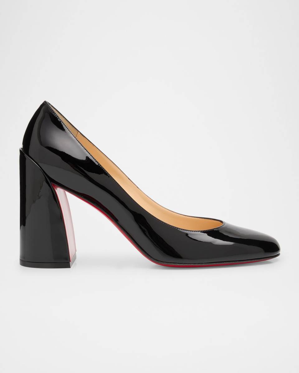 Miss Sab Patent Red Sole Pumps